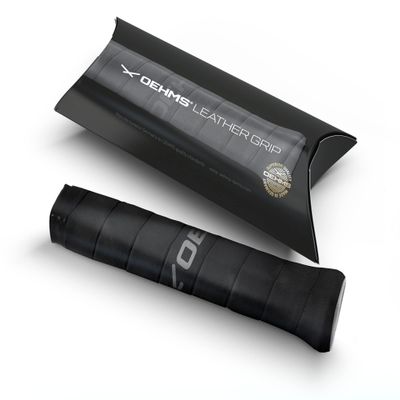 OEHMS Pro Leather Tennis Grip | Black | Adhesive Replacement Grip | Made in Germany