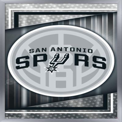Trends International NBA San Antonio Spurs - Logo 17 Wall Poster, 34L x 22.4W, Silver Framed Version