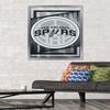 Trends International NBA San Antonio Spurs - Logo 17 Wall Poster, 34L x 22.4W, Silver Framed Version view 2