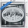 Trends International NBA San Antonio Spurs - Logo 17 Wall Poster, 34L x 22.4W, Silver Framed Version view 3