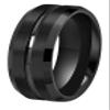 CROWNAL 4mm 6mm 8mm Black Tungsten Wedding Band Ring Men Women Beveled edges Polished Grooved Center Engraved I Love You Size 3.5 To 17 (8mm,13) view 3