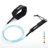 Abahub Premium Surfboard Leash, Straight Surf Board Leg Rope, Legrope Strap for Shortboard, Skimboard Replacement Leashes 6 Foot Clear with Blue Core 6 mm Thick view 1
