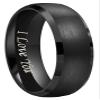CROWNAL 4mm 6mm 8mm Black Tungsten Couple Wedding Bands Rings Men Women Dome Brushed Finish Beveled Edges Engraved I Love You Size 3.5 To 17 (6mm,7) view 1