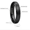 CROWNAL 4mm 6mm 8mm Black Tungsten Couple Wedding Bands Rings Men Women Dome Brushed Finish Beveled Edges Engraved I Love You Size 3.5 To 17 (6mm,7) view 3