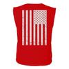 0092. White Vintage American Flag United States America USA us Military Patriotic Men's Muscle Tank Sleeveles t Shirt (Red X Large) view 3