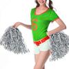 baotongle 12 PCS Cheerleading Squad Spirited Fun Poms Pompoms Cheer Costume Accessory for Party Dance Sports (slivery) view 3