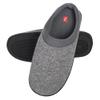 Hanes Comfort Soft Memory Foam Indoor Outdoor Clog Slipper Shoe - Mens and Boys Sizes, Grey, Medium view 3
