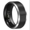 CROWNAL 6mm Black Tungsten Couple Wedding Bands Rings Men Women Polished Beveled Edges Matte Brushed Finish Engraved I Love You Size 3.5 To 17 (6mm,14) view 1