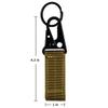 FAIRWIN Tactical Gear Clip, Nylon Key Ring Holder or Tactical Belt Keepers Military Utility Hanger Carabiner Tactical Molle Hook, Black, Tan, Green(Tan,4.2 inch L and 1 inch W) view 2
