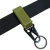 FAIRWIN Tactical Gear Clip, Nylon Key Ring Holder or Tactical Belt Keepers Military Utility Hanger Carabiner Tactical Molle Hook, Black, Tan, Green(Green,4.2 inch L and 1 inch W) view 4