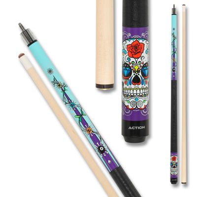 Action Calavera Billiards Pool Cue Stick - Diamond Eyes - 20oz
