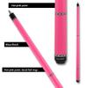 Action VAL27 Value Series Pool Cue - 58" Cue - Hard Maple Shaft with 13mm Boar Skin Tip - Hot Pink with Pale Pink and Purple Rings, 18oz view 3