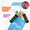 Anna's Rainbow Rope Kids Jump Rope Durable Child Friendly Skipping Rope - Exercise Toy for Playground with Lightweight Foam Handles and Vibrant Colors - 8ft Tie Dye view 2