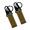 FAIRWIN Tactical Gear Clip, Nylon Key Ring Holder or Tactical Belt Keepers Military Utility Hanger Carabiner Tactical Molle Hook, Black, Tan, Green(Tan,4.2 inch L and 1 inch W) view 1