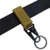 FAIRWIN Tactical Gear Clip, Nylon Key Ring Holder or Tactical Belt Keepers Military Utility Hanger Carabiner Tactical Molle Hook, Black, Tan, Green(Tan,4.2 inch L and 1 inch W) view 4
