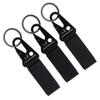 FAIRWIN Tactical Gear Clip, Nylon Key Ring Holder or Tactical Belt Keepers Military Utility Hanger Carabiner Tactical Molle Hook, Black, Tan, Green(Black,4.2 inch L and 1 inch W) view 1