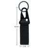 FAIRWIN Tactical Gear Clip, Nylon Key Ring Holder or Tactical Belt Keepers Military Utility Hanger Carabiner Tactical Molle Hook, Black, Tan, Green(Black,4.2 inch L and 1 inch W) view 2
