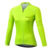 BIYINGEE Women's Cycling Jersey Long Sleeve with Reflective Stripe Fluorescence Green Size XL(CN)