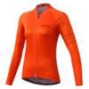 BIYINGEE Women's Cycling Jersey Long Sleeve with Reflective Stripe Fluorescence Orange Size XL(CN)