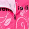BIYINGEE Women's Cycling Jersey Long Sleeve with Reflective Stripe Skull Pink Size XXL(CN) view 3