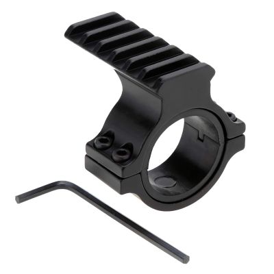 HIGOO 1-Inch 1" 30mm Scope Ring Adaptor W/Picatinny/Weaver Rail, 25.4mm/30mm Tactical Barrel Clamp Mount with Rail for Scope Flashlight Laser Sight