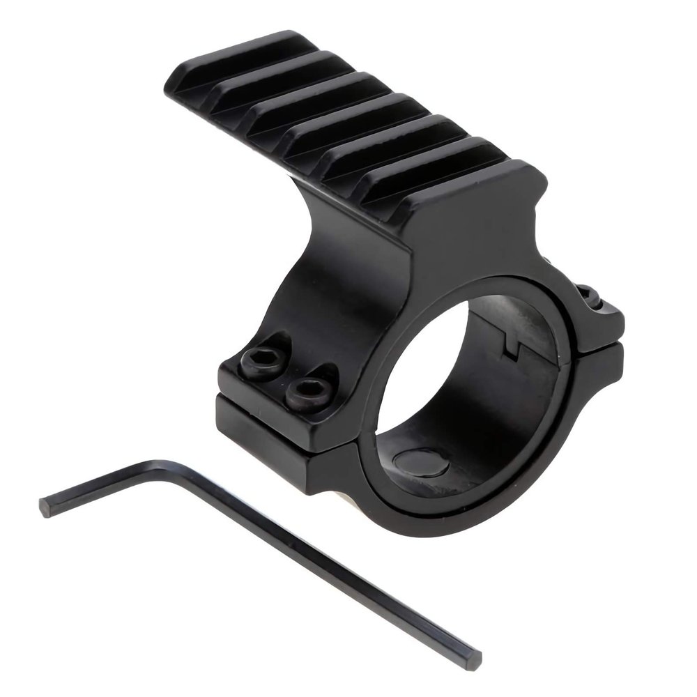 HIGOO 1-Inch 1" 30mm Scope Ring Adaptor W/Picatinny/Weaver Rail, 25.4mm/30mm Tactical Barrel Clamp Mount with Rail for Scope Flashlight Laser Sight