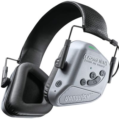 Champion Range and Target Pro Elite, Vanquish Electronic Hearing Muffs, Advanced Ear Protection for Shooting, Grey