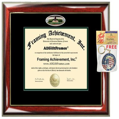 AllGiftFrames University of North Carolina Charlotte Diploma Frame UNCC School Campus Photo Custom UNC Charlotte Double Mat Degree Framing Document Graduation Gift Certificate Holder Case