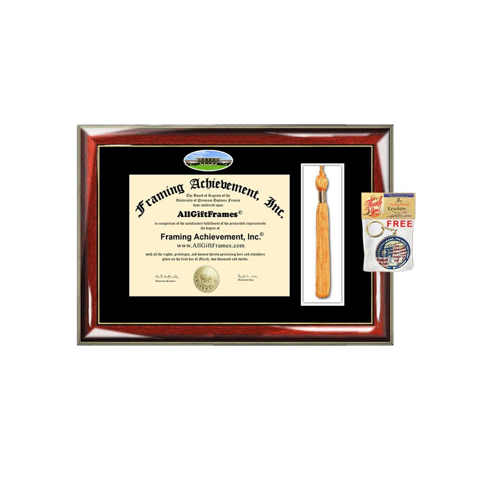 AllGiftFrames University of New Orleans Diploma Tassel Frame UNO School Campus Photo Custom Tassel College Degree Double Framing Document Graduation Gift Bachelor Master MBA PHD Certificate