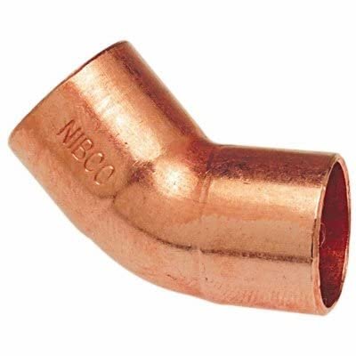 B&k Llc Wrot Copper Pipe Fitting, Elbow, 45-Degree, 3/8-In. -W01330T