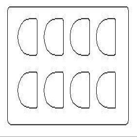 Golf Club Heads Display (Foam ONLY) - 23" X 13" (8)