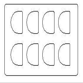 Golf Club Heads Display (Foam ONLY) - 23" X 13" (8)