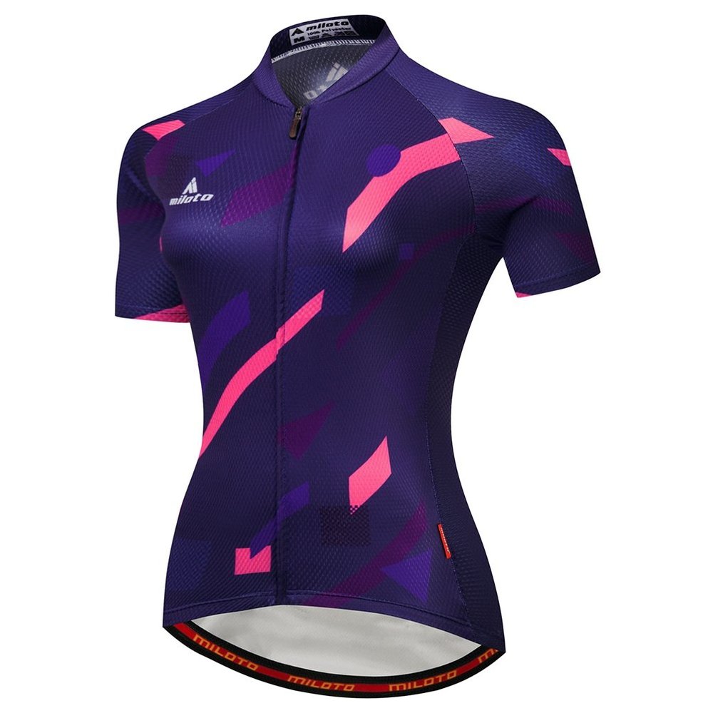 Uriah Women's Cycling Jersey Short Sleeve Reflective Pink Purple Size M(CN)