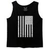 0093. Vintage White American Flag United States America USA Military Patriotic Style Men's Tank Top (Black, Small) view 1