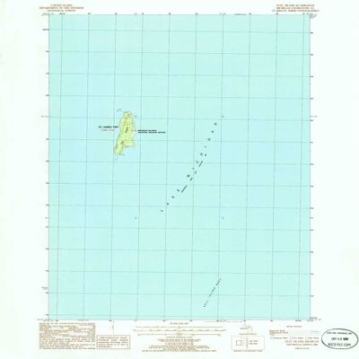 Gull Island MI topo map, 1:24000 Scale, 7.5 X 7.5 Minute, Historical, 1986, Updated 1986, 26.9 x 21.9 in - Tyvek