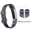 GEAK Compatible with Fitbit Alta and fitbit Alta HR Band, Soft Classic Accessories Sport Bands Compatible for Fitbit Alta HR/Fitbit Ace,Small,Gray Black Pink view 4