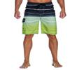 unitop Men's Colortful Striped Swim Trunks House Beach Board Shorts with Lining Yellow-30 view 1