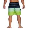 unitop Men's Colortful Striped Swim Trunks House Beach Board Shorts with Lining Yellow-30 view 3
