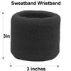Kenz Laurenz Wrist Sweat Bands Sweatband Sweatbands - for Women Men Basketball Head Sweat Band Sets Girls Yoga Sports Kids Headbands Boys Hair Bands Working Out Hair Band Running Hairbands (Red) view 2