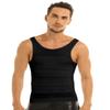 CHICTRY Men's Body Shaper Undershirt Abs Abdomen Compression Muscle Shirt Tanks Black X-Large view 1