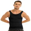 CHICTRY Men's Body Shaper Undershirt Abs Abdomen Compression Muscle Shirt Tanks Black X-Large view 3
