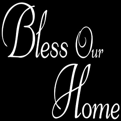 Omega Products Corporation Bless Our Home Vinyl Decal Sticker Quote - Large - White