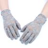 GREATLOVE Women's Summer Elegant Short Lace Elastic Gloves, Gray, 8.66" long * Width 3.15" view 1