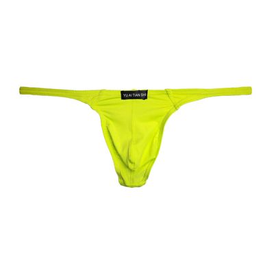 A116 Sexy Sunbathers Thongs, Boys G-String Party T-Back Underwear (M / 28-32, Yellow)