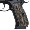 Guuun G10 CZ Grips for Full Size CZ-75B / SP-01 OPS Eagle Wing Texture - Green/Black view 1
