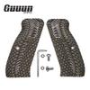 Guuun G10 CZ Grips for Full Size CZ-75B / SP-01 OPS Eagle Wing Texture - Green/Black view 2