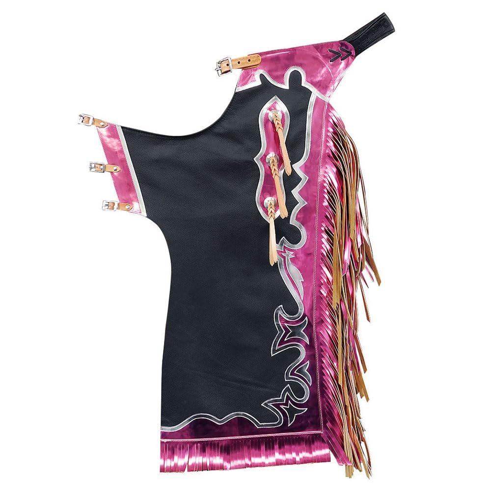 HILASON Western Horse Bull Riding Genuine Leather Rodeo Chaps | for Men and Women Unisex