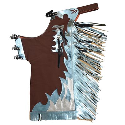 HILASON Western Horse Bull Riding Genuine Leather Rodeo Chaps | for Men and Women Unisex