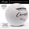 Champion Sports VB Pro Comp Series Indoor Volleyball, Official Size - Durable, Soft-Touch Volleyballs with Composite Synthetic Leather Cover - Premium Volleyball Equipment and Gear - Blue/Gray/White view 2