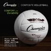 Champion Sports VB Pro Comp Series Indoor Volleyball, Official Size - Durable, Soft-Touch Volleyballs with Composite Synthetic Leather Cover - Premium Volleyball Equipment and Gear - Blue/Gray/White view 3